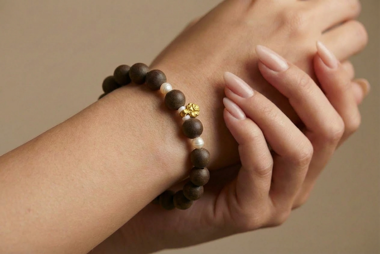 玫瑰珍珠银福牌